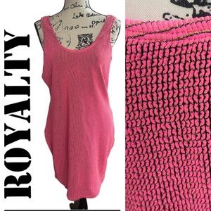 ROYALTY BODY CON MINI DRESS EXTRA LARGE PINK